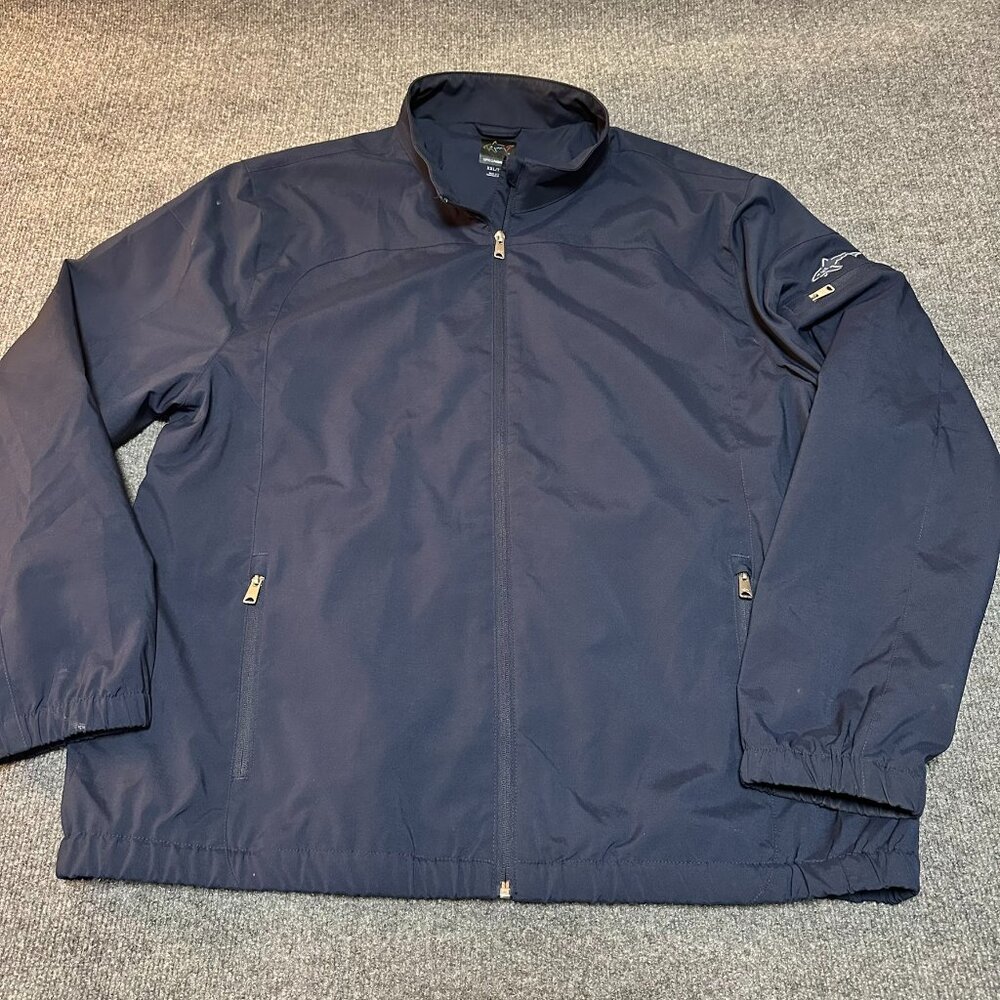 Greg Norman Men’s Full Zip Performance Bomber Jacket Coat in Navy Blue Size XXL
